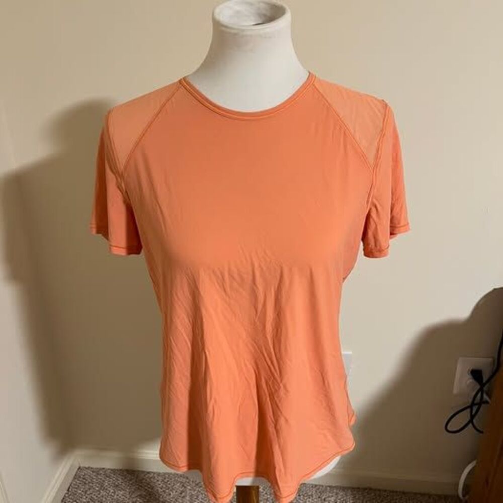 Lululemon Orange Short Sleeve Athletic Top Size 8